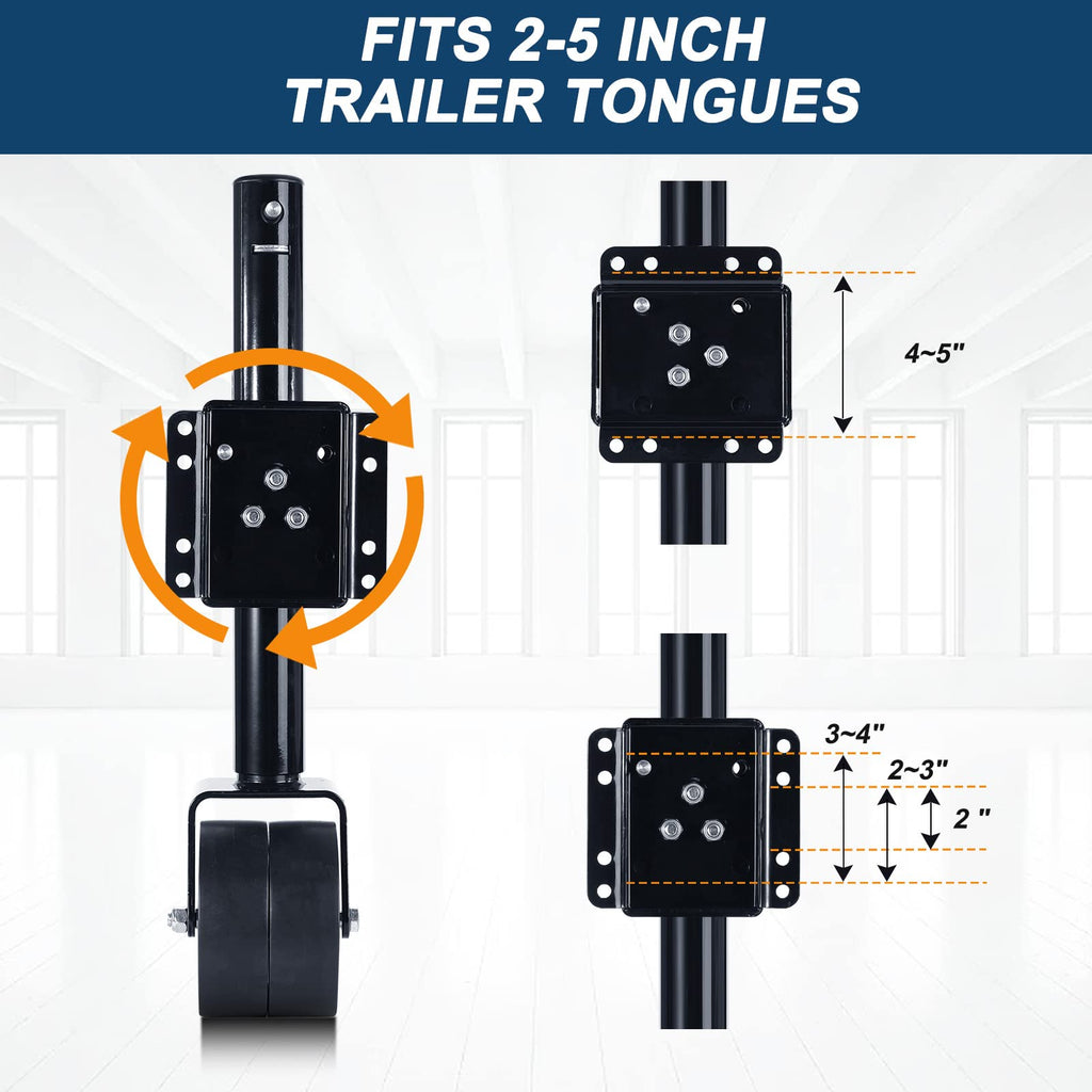 2000lbs Heavy Duty Swivel Trailer Jack with Wheel Z8178