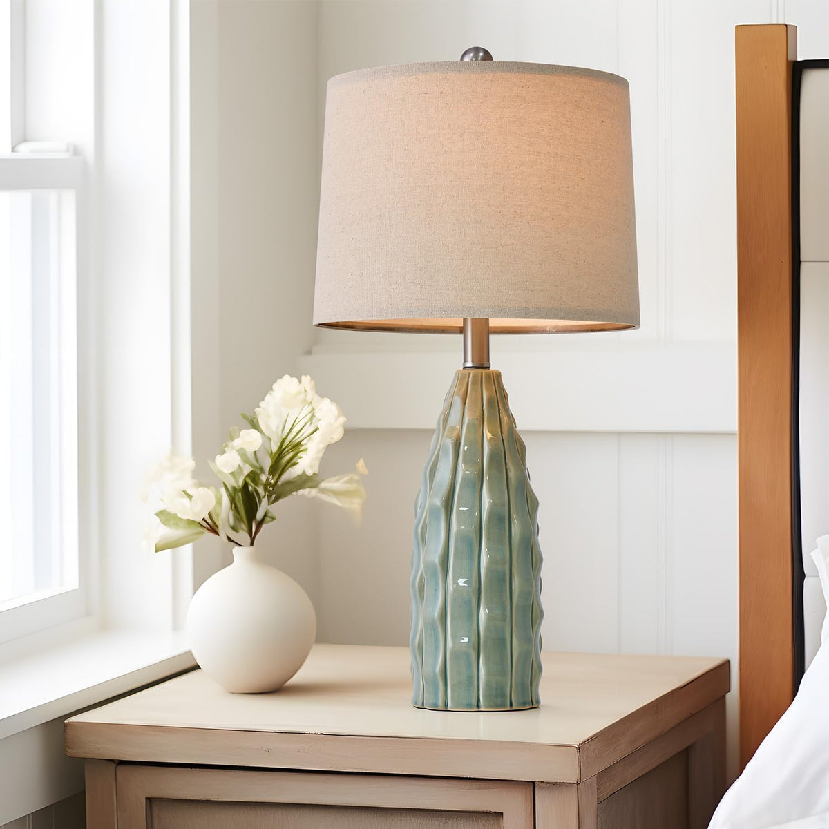 Ceramic Table Lamps Set of 2 Green F9689