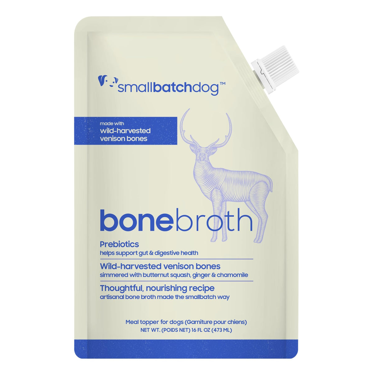 Wild Harvested Venison Bone Broth for Dogs, 16 oz T2267