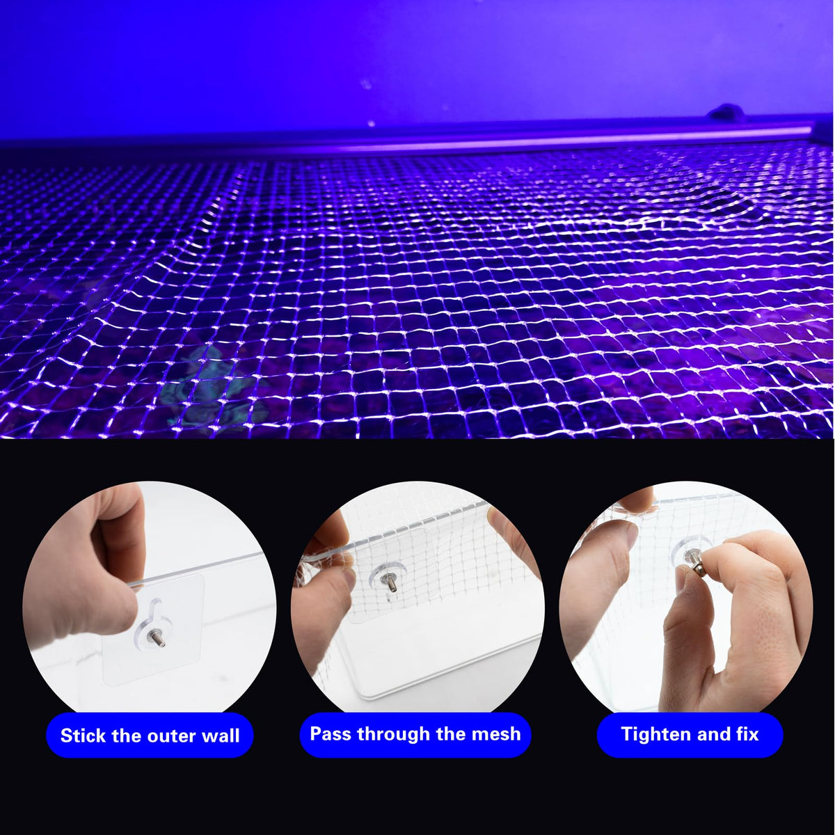 Clear Mesh Netting with 8 Screws E148237