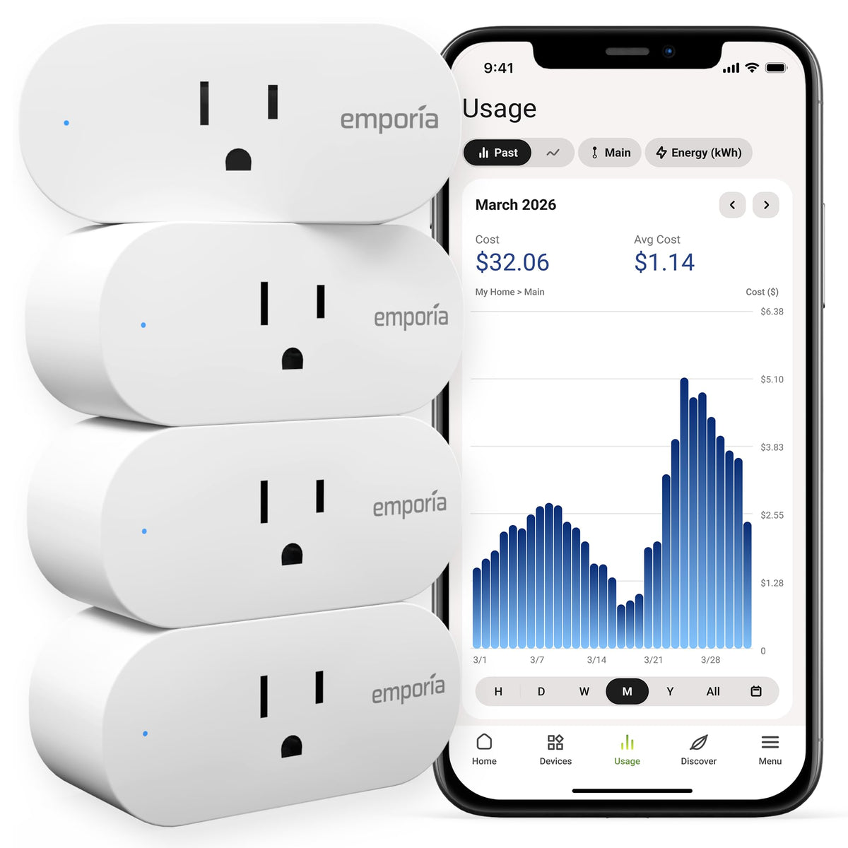 Smart Plug WiFi Outlet with Timer 4 Pack A264160