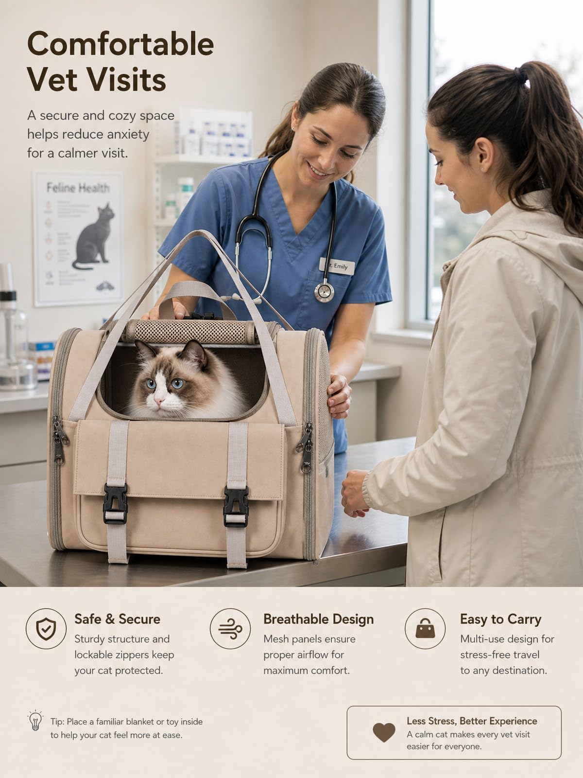 Soft Pet Backpack Carrier D7226