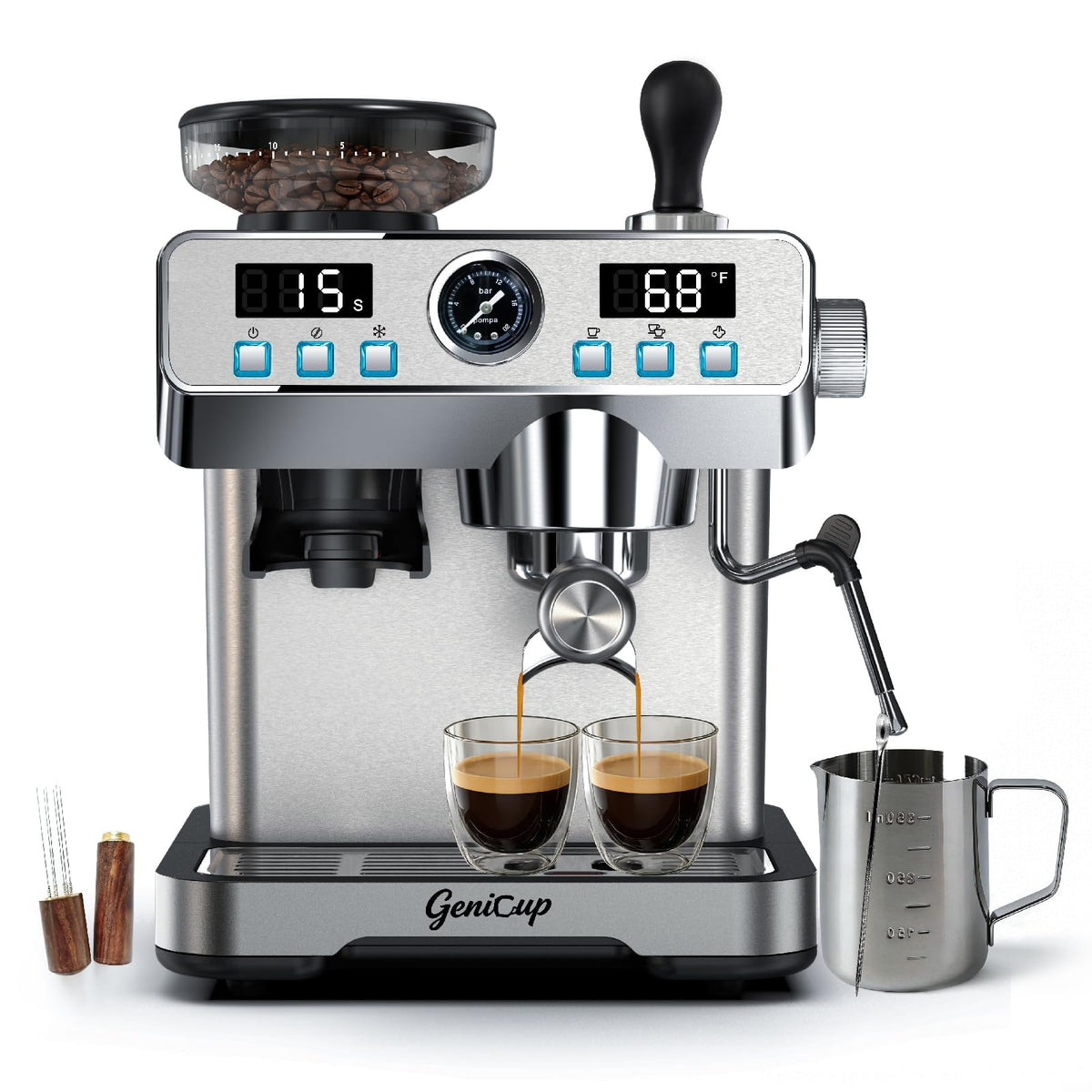 Espresso Machine with Grinder 20 Bar 68oz Water Tank P198836