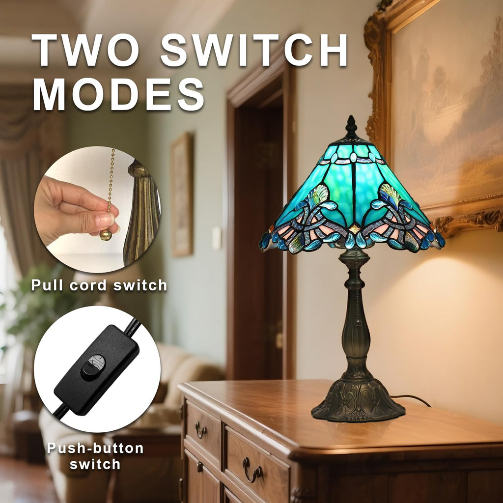 Sea Blue Stained Glass Table Lamp B552008