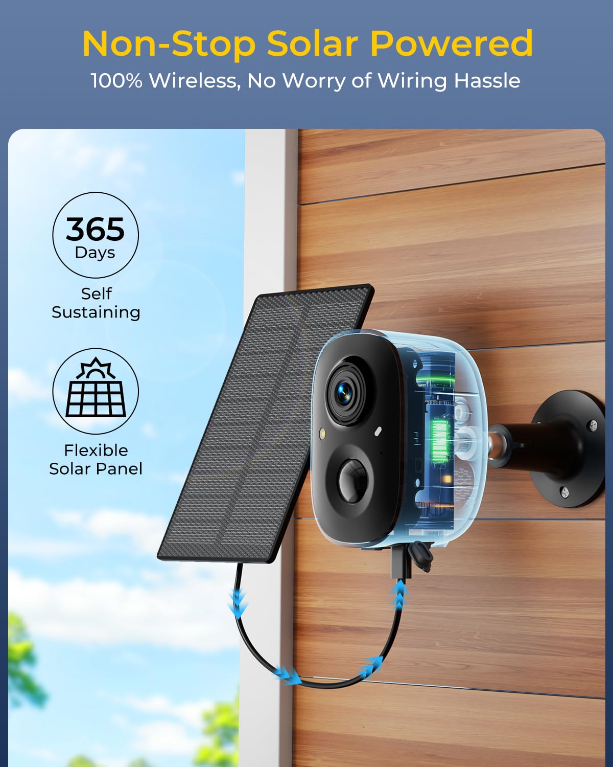 4 Cam Wireless Solar Security Camera System H111255