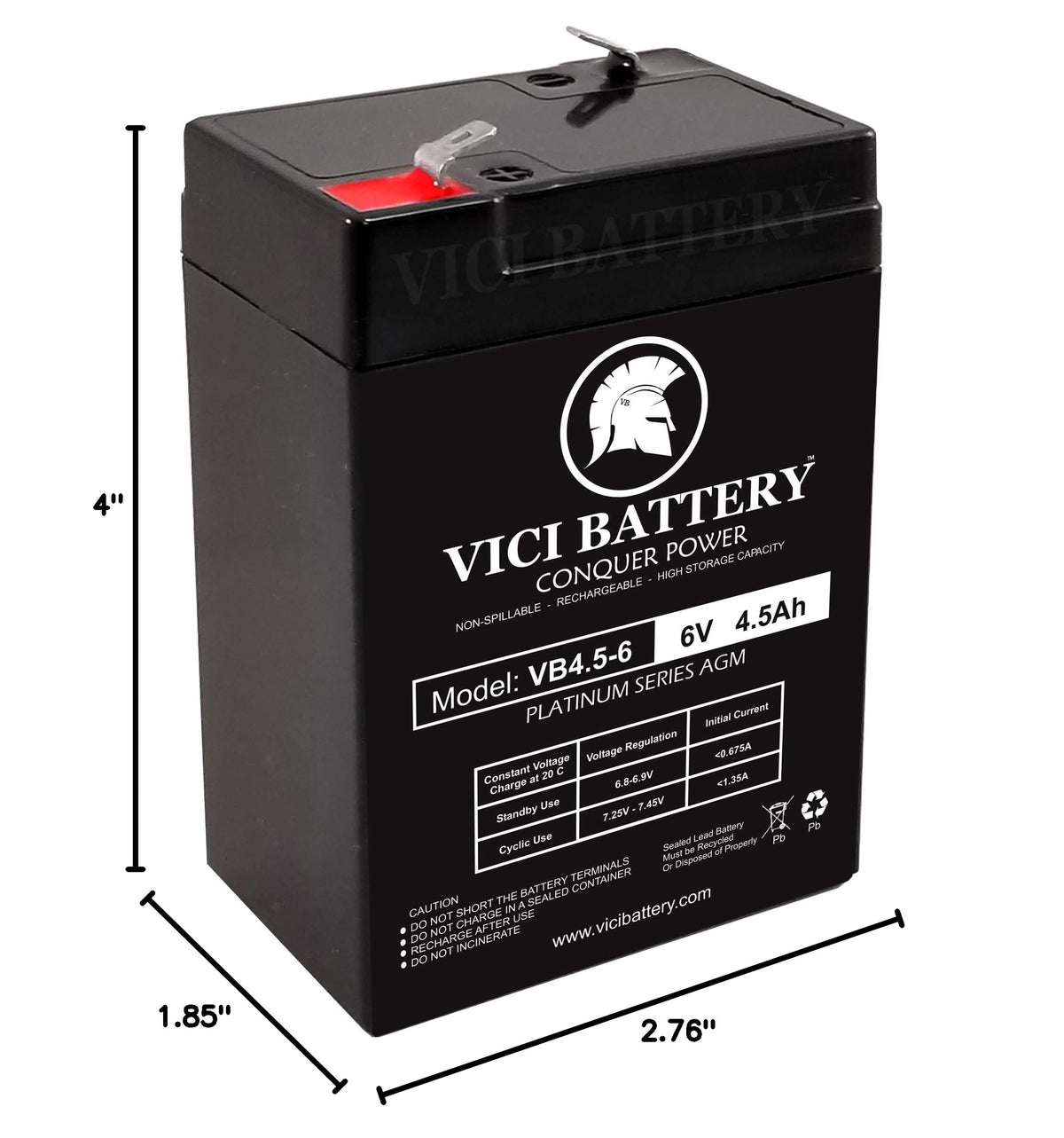 6V 4.5 Amp Rechargeable Battery R4461