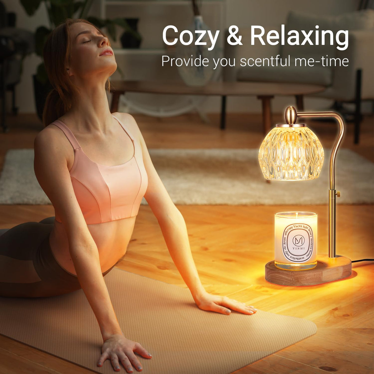 Candle Warmer Lamp with Timer & Dimmer Height Adjustable I203990