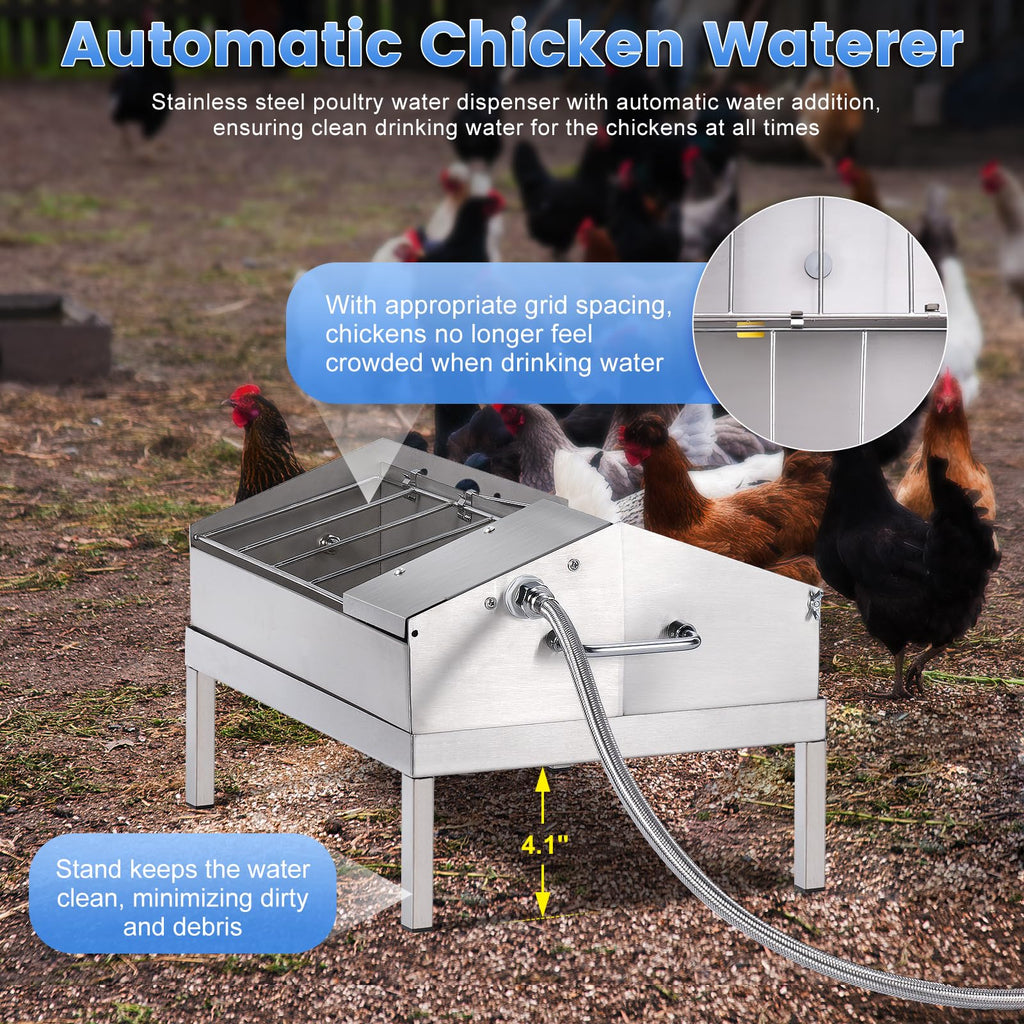 Automatic Chicken Waterer and Feeder Set Q60791