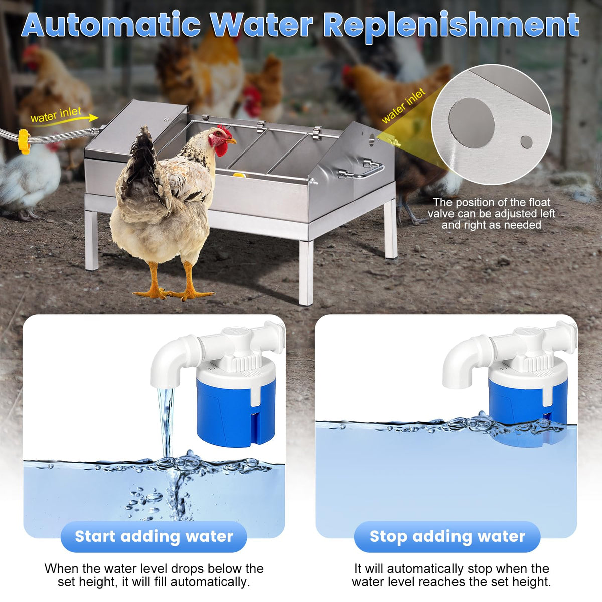 Automatic Chicken Waterer and Feeder Set Q60791