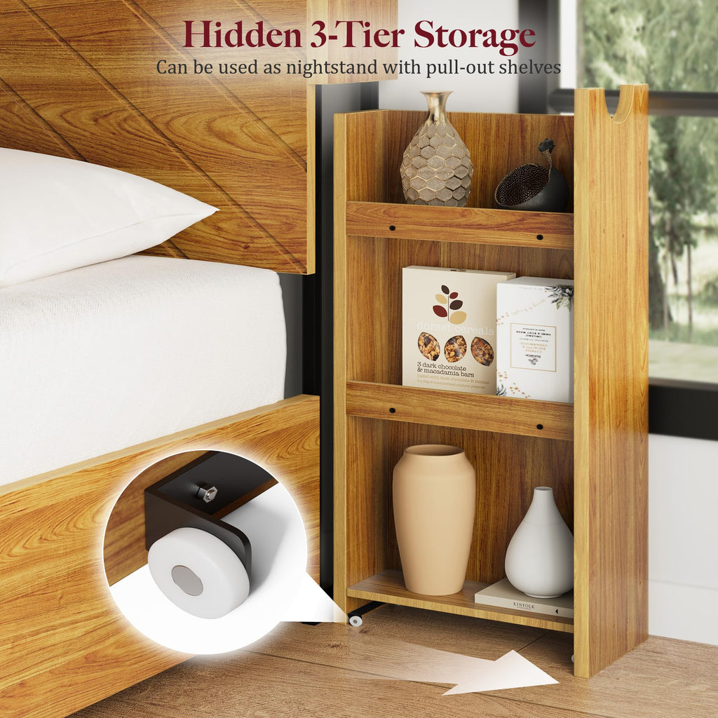Queen Bed Frame with 4 Drawers D41480