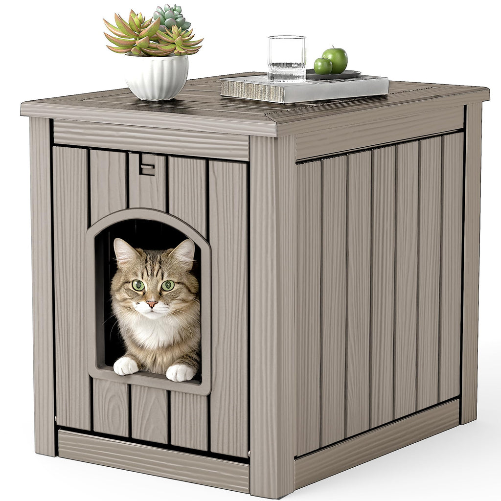 Gray Outdoor Cat House A472892