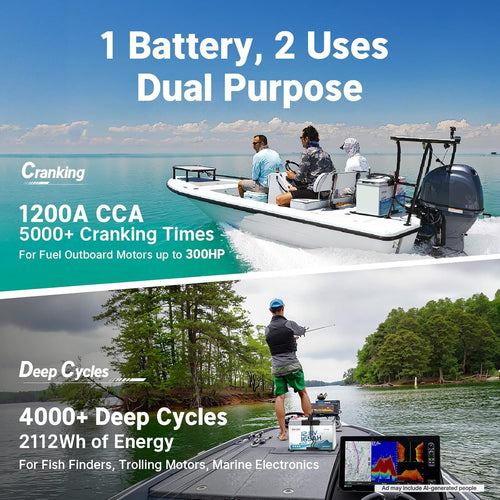 12V 165Ah Dual Purpose Lithium Starting Battery E966