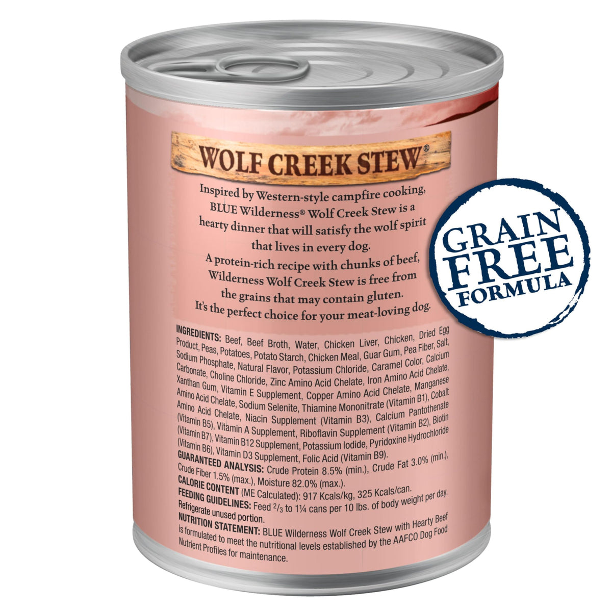 Wet Dog Food, Grain-Free Beef in Gravy, 12.5 oz Cans, Pack of 24 C264