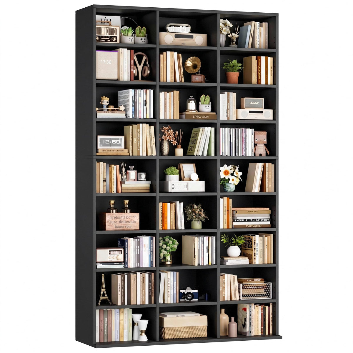 75'' H Black 27 Cube Bookshelf O4790