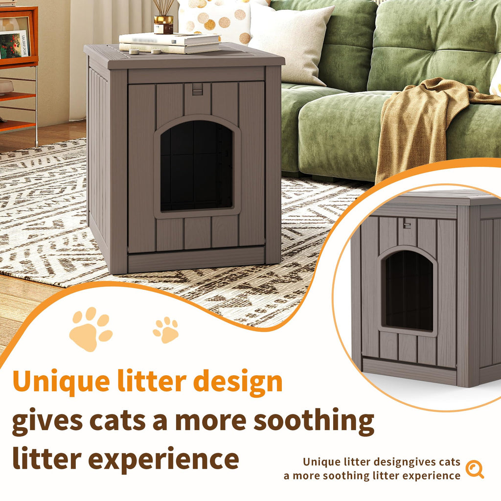 Gray Outdoor Cat House A472892