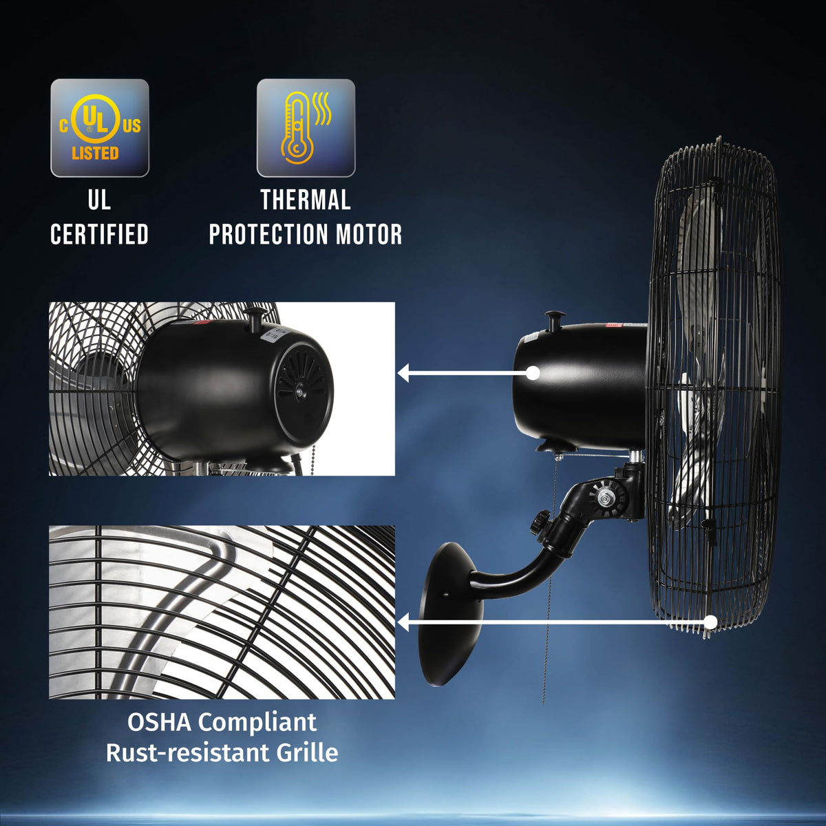 20 Inch High-Velocity Oscillating Wall Fan A970030