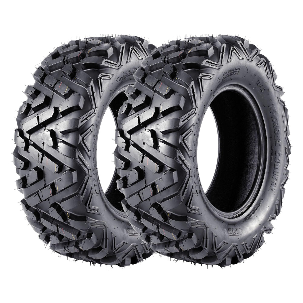 2 Pack 19x7-8 Tubeless All Terrain ATV Tires X299