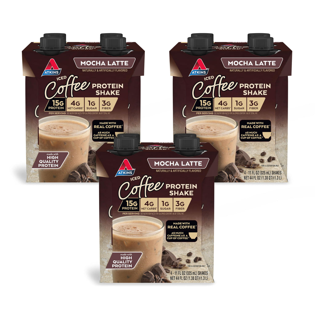 Dark Chocolate Mocha Latte Protein Shake, 15g Protein, 4g Net Carb, 1g Sugar I9839