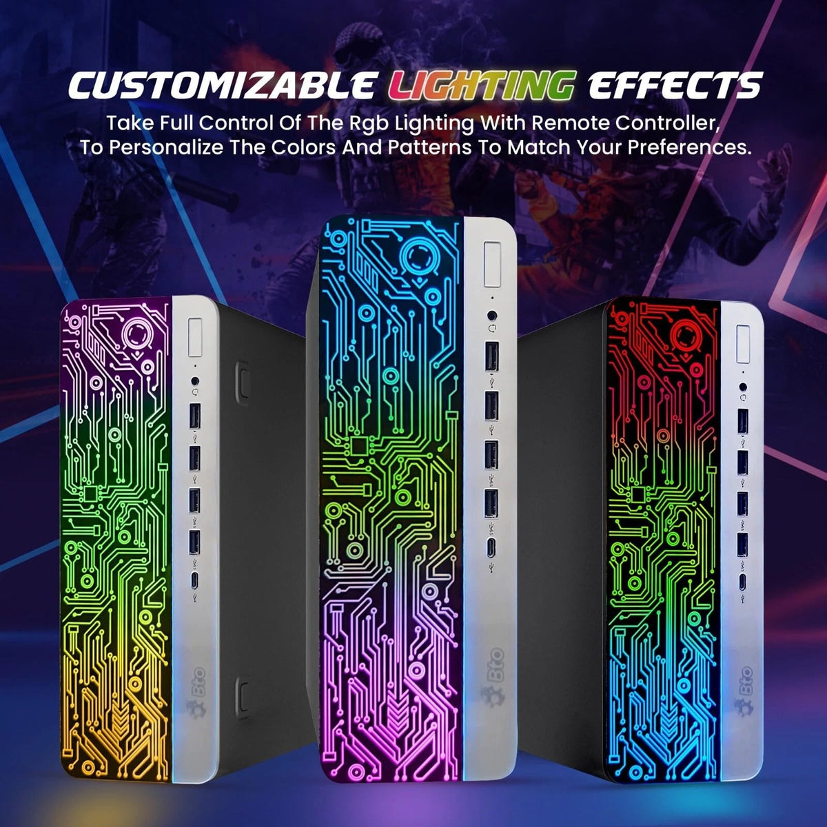 RGB Gaming Desktop PC Intel i5 16GB DDR4 512GB SSD GeForce GT 1030 T62451