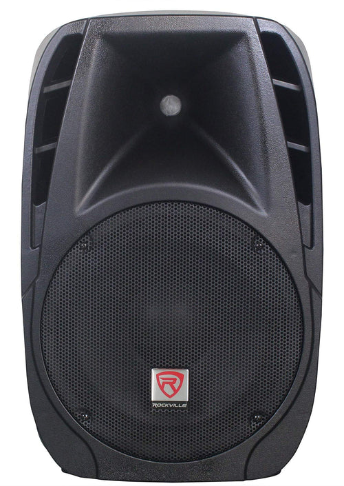 12" Passive PA Speaker System with Metal Wired Mics and Stands B29925