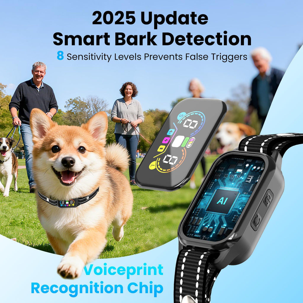 2-in-1 Dog Bark Collar with Remote, 3 Modes, IP67 Waterproof Z846375