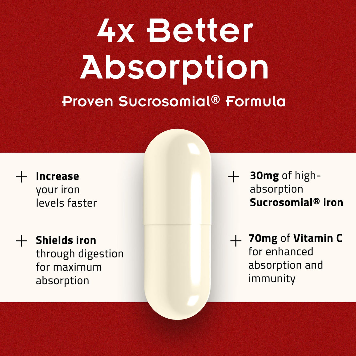 Iron Supplement with Vitamin C, 30ct D61689