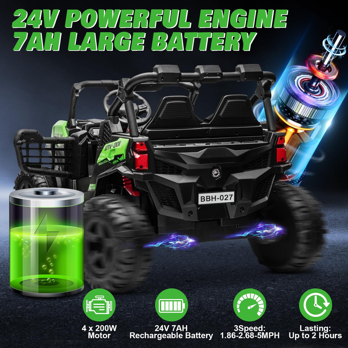 2 Seater 24V Powered Ride on Car with Remote L6374
