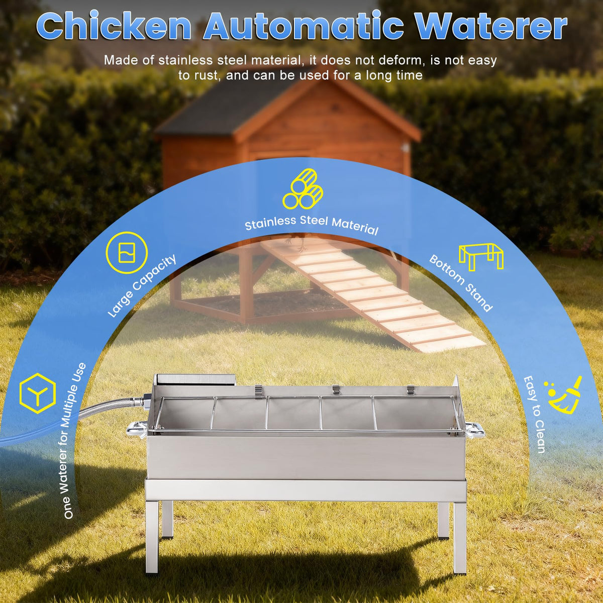 Automatic Chicken Waterer and Feeder Set Q60791