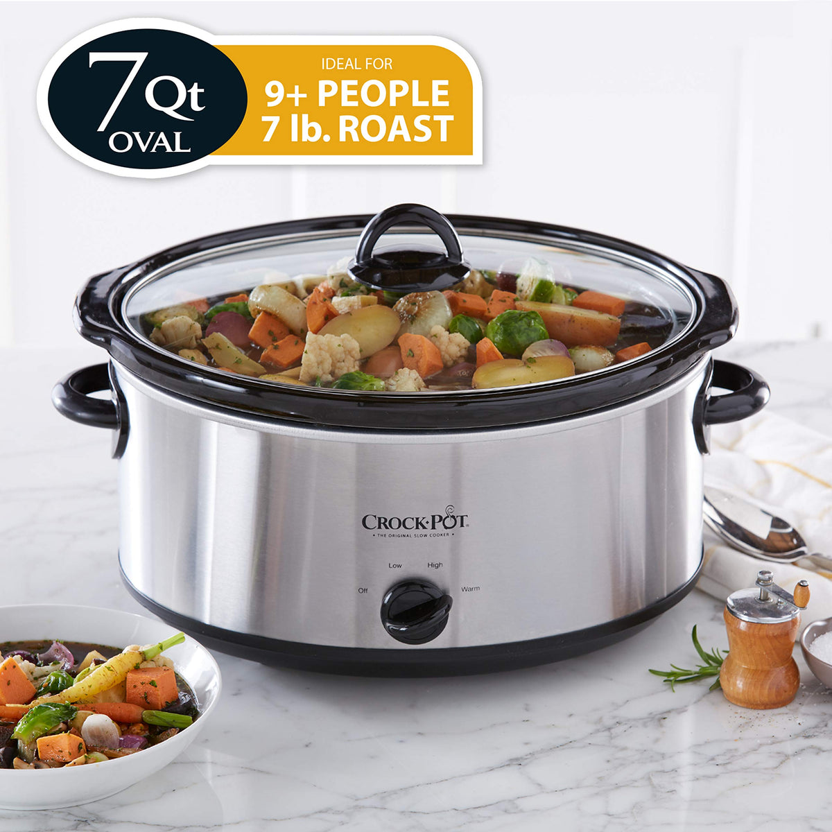 7 Quart and 2 Quart Manual Slow Cooker L358997