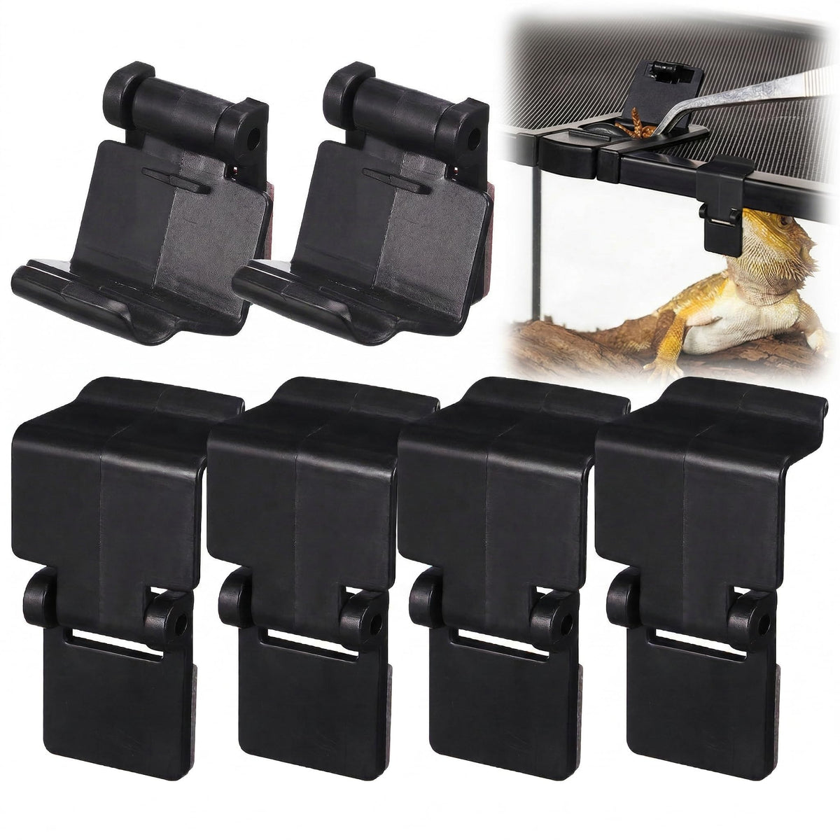 6Pcs Plastic Reptile Terrarium Screen Clips I355100