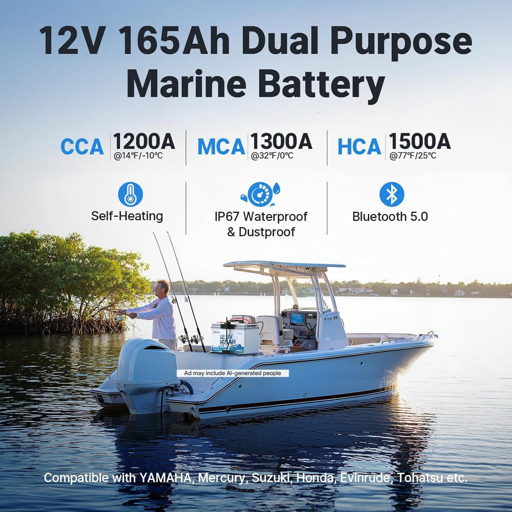 12V 165Ah Dual Purpose Lithium Starting Battery E966