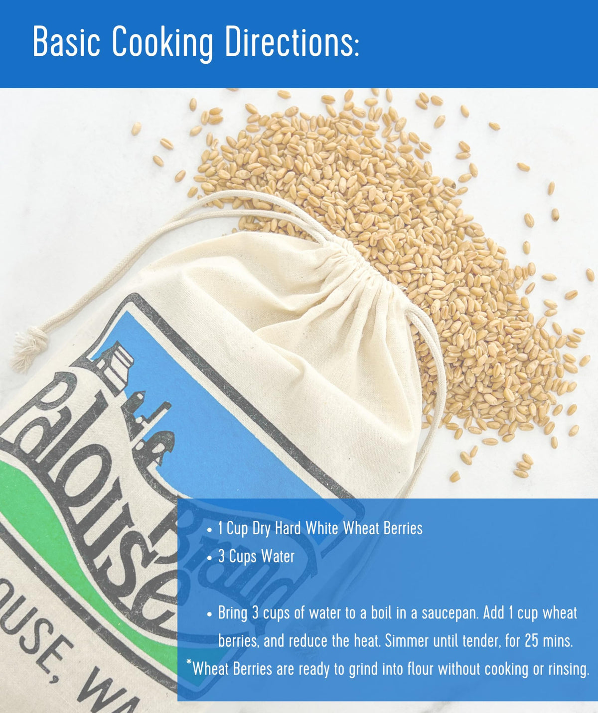 Hard White Wheat Berries 25 lbs X346