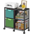 Black 4 Drawer Mobile File Cabinet O270345