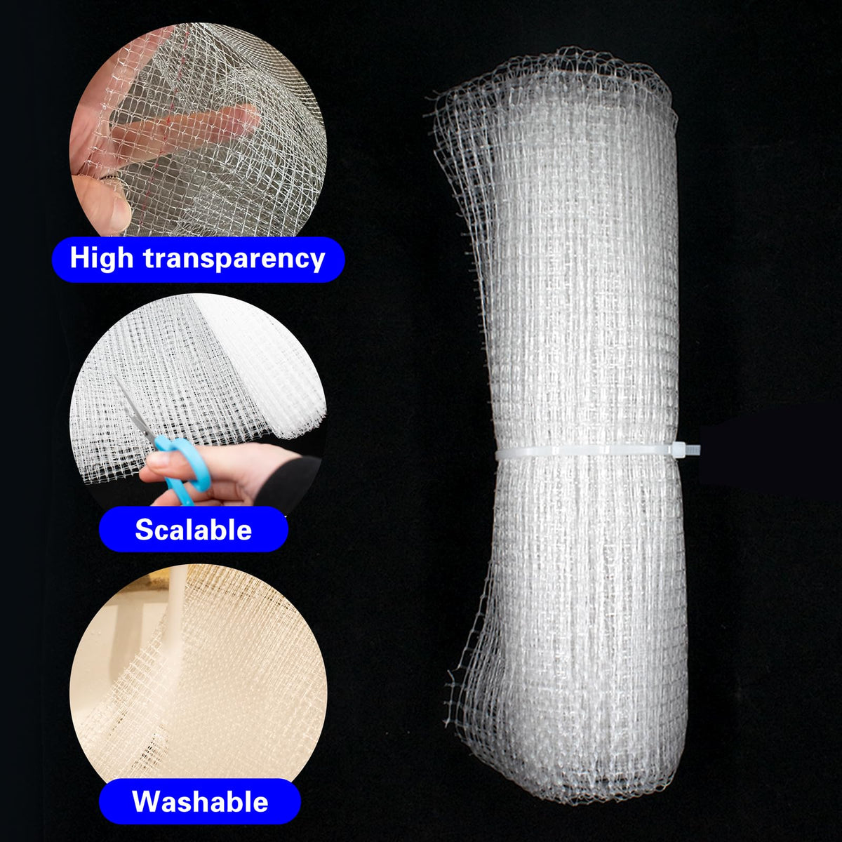 Clear Mesh Netting with 8 Screws E148237