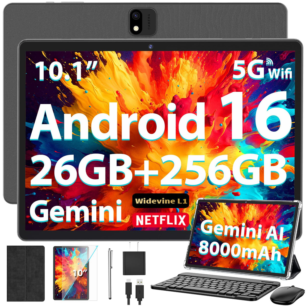 10 Inch Android Tablet with Keyboard K667