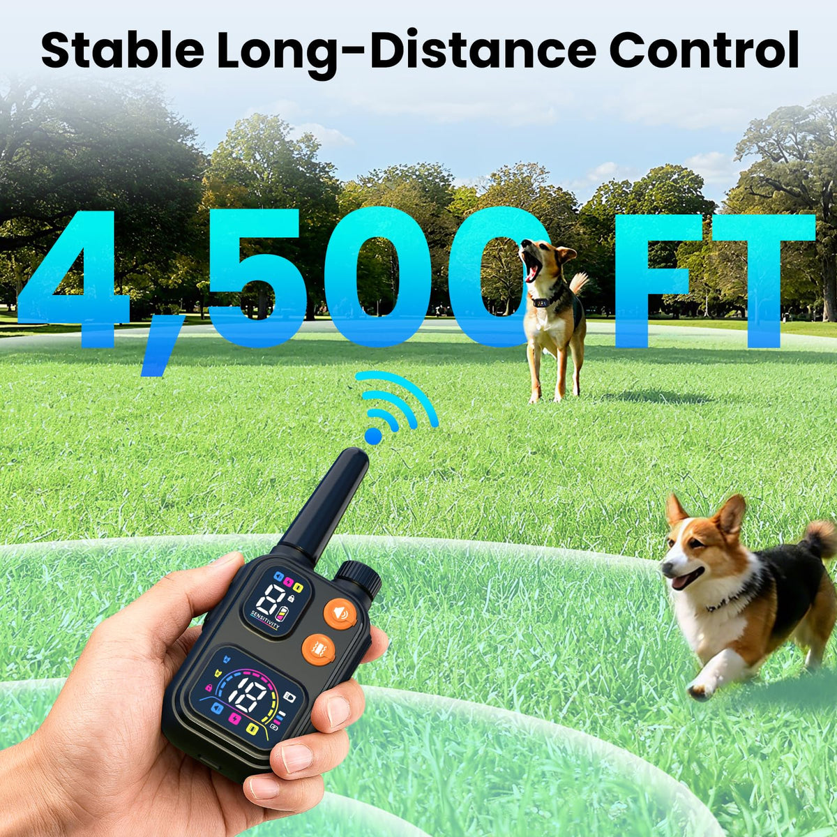 2-in-1 Dog Bark Collar with Remote, 3 Modes, IP67 Waterproof Z846375