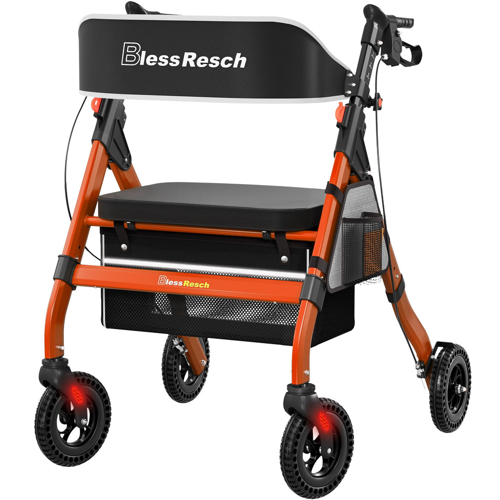 Foldable Heavy-Duty Rollator Walkers with Seat Q704109