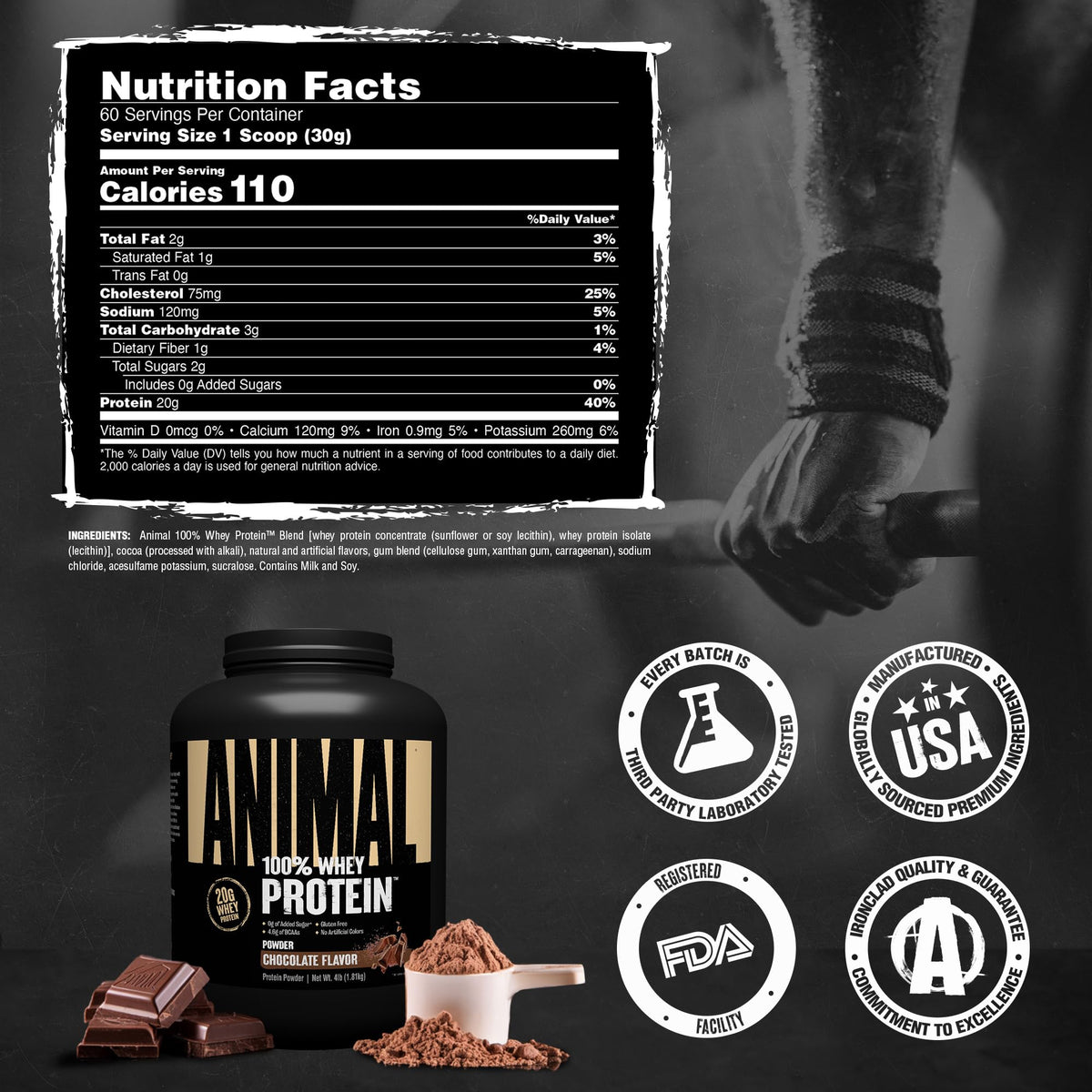 100% Whey Protein Powder Chocolate 4LB G467640