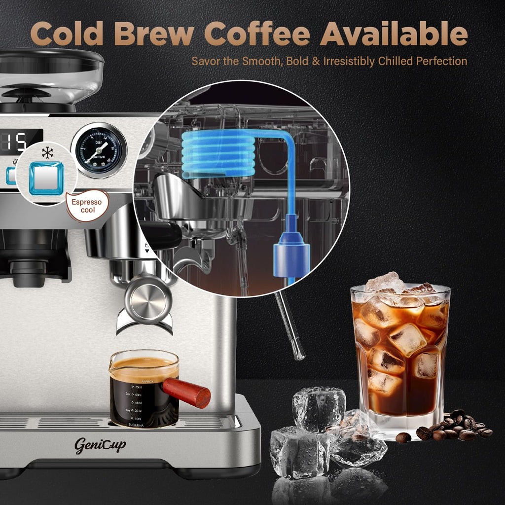 Espresso Machine with Grinder 20 Bar 68oz Water Tank P198836