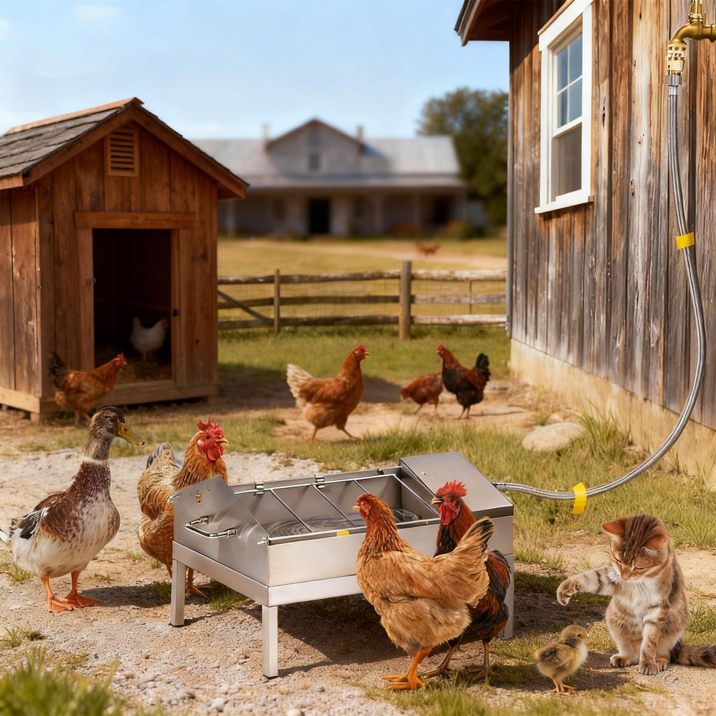 Automatic Chicken Waterer and Feeder Set Q60791