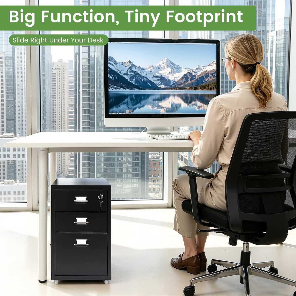 3 Drawer File Cabinet with Lock Q947439