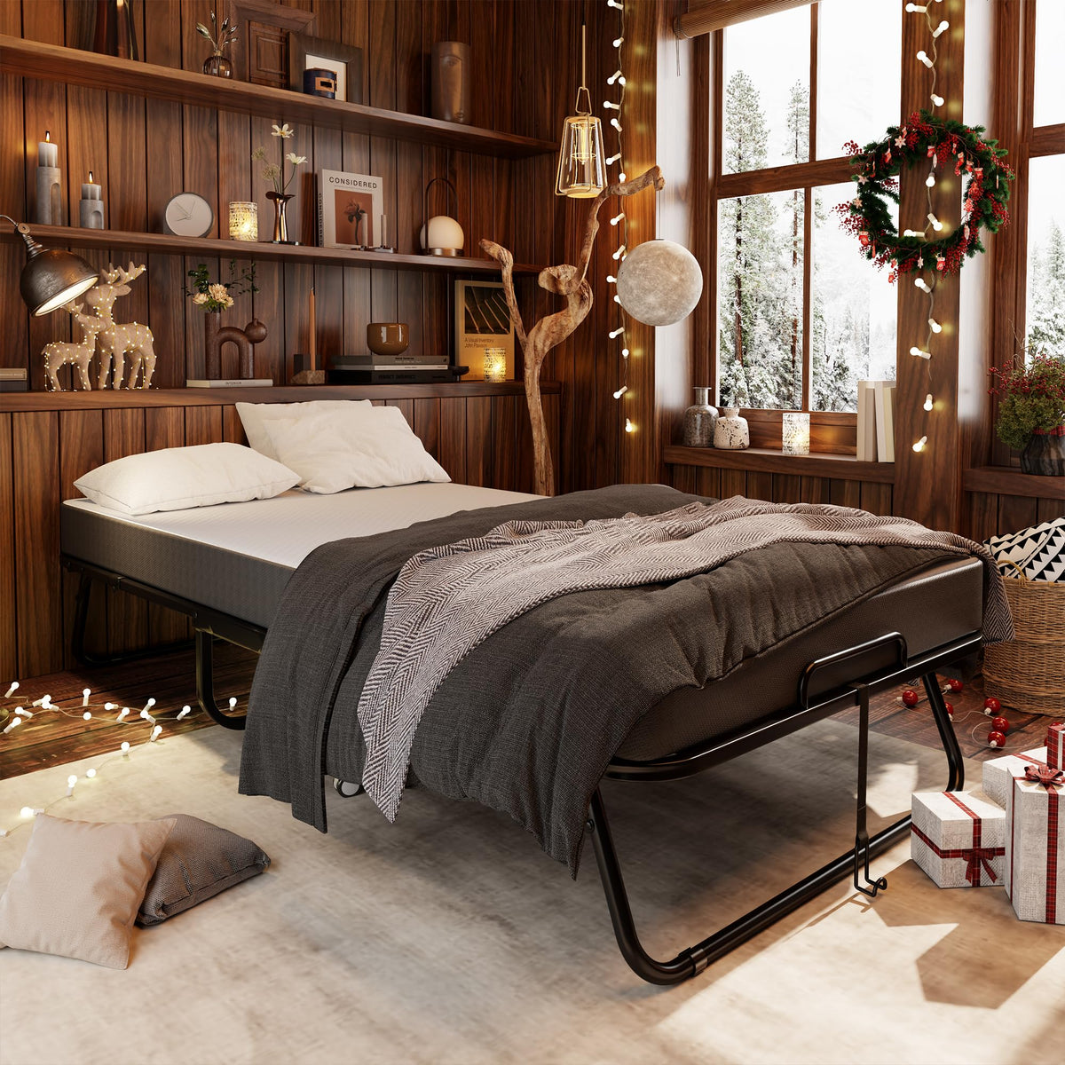 75" × 31" Folding Bed with Mattress T39899