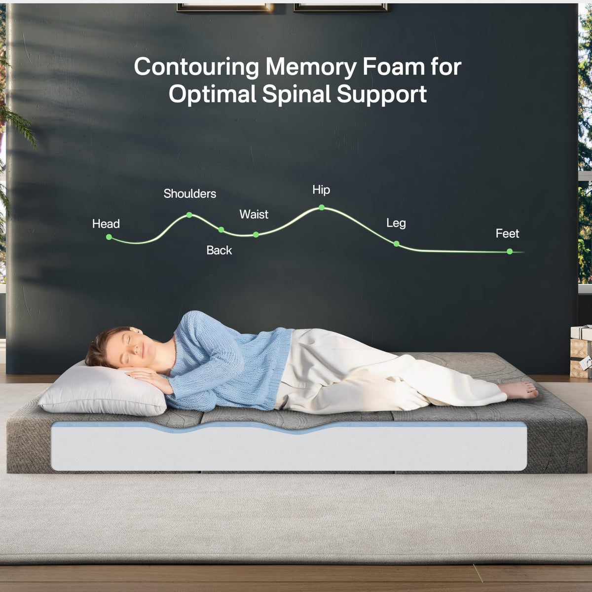 4 Inch Memory Foam Foldable Mattress G407237
