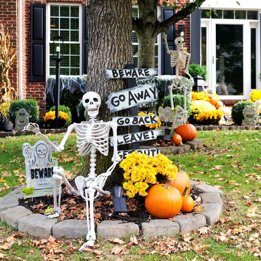 6 Pack Halloween Skeletons 3 5.4ft 3 3ft Y583