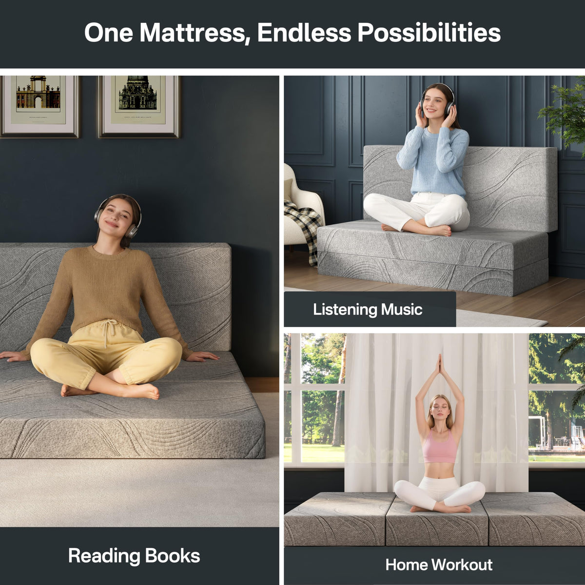 4 Inch Memory Foam Foldable Mattress G407237
