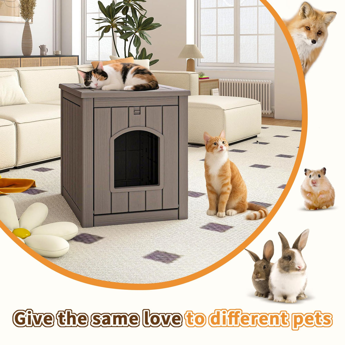 Gray Outdoor Cat House A472892